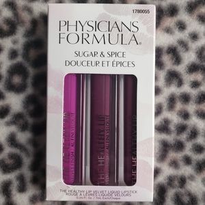 Physicians Formula Velvet Liquid Lipstick Set, Sugar & Spice NIP, Set of 3